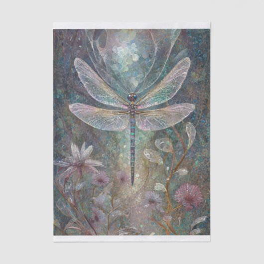 Die schimmernde Königin des Sommers, Dragonfly Gar Seidenpapier (Vorderseite)