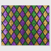 Die schimmernde, lila und goldene Paillette Geschenkpapier (Flach)