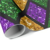 Die schimmernde, lila und goldene Paillette Geschenkpapier (Rolleneckpunkt)