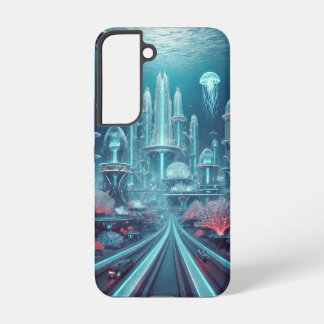 Die schimmernden Tiefen - eine Neonkorallenmetropo Samsung Galaxy Hülle
