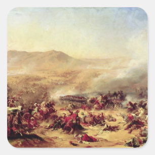 Die Schlacht am Mont Thabor, 16. April 1799 Quadratischer Aufkleber