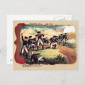 Die Schlacht der Amerikaner im revolutionären Krie Postkarte (Vorne/Hinten)