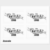 Die Schlacht gehört dem Herrn Rechteckiger Aufkleber (Blatt)