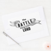 Die Schlacht gehört dem Herrn Rechteckiger Aufkleber (Umschlag)