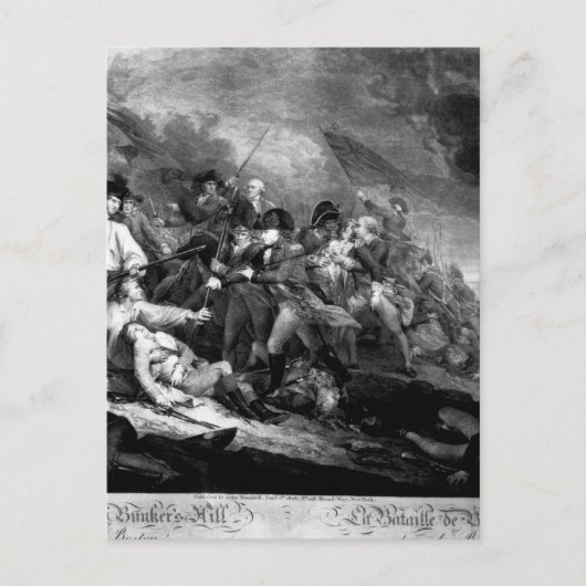 Die Schlacht um Bunker's Hill in der Nähe von Bost Postkarte (Vorderseite)