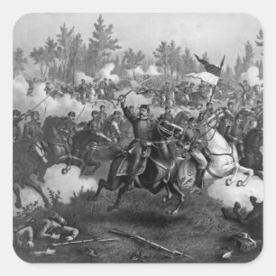 Die Schlacht um Cedar Creek Quadratischer Aufkleber