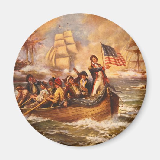 Die Schlacht um den Erie-See von Percy Moran Magnet (Vorne)