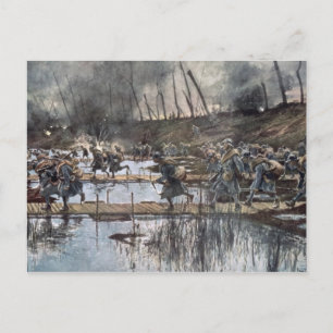 Die Schlacht um den Yser 1914 Postkarte