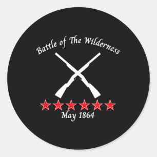 Die Schlacht um die Wildnis Virginia 1864 Zivil B Runder Aufkleber