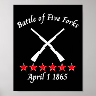 Die Schlacht um fünf Gabel Virginia 1865 Zivile Sc Poster