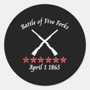 Die Schlacht um fünf Gabel Virginia 1865 Zivile Sc Runder Aufkleber