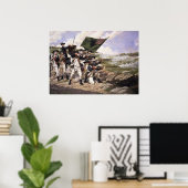 Die Schlacht um Long Island, Leinwand Art Print Poster (Heimbüro)