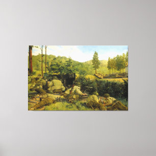 Die Schlacht um Mortain durch Keith Rocco Leinwanddruck