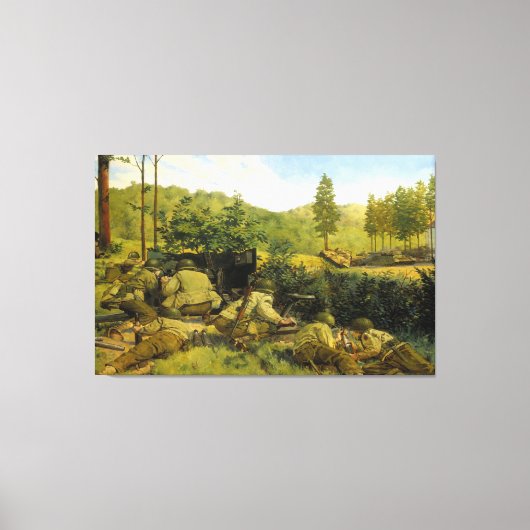 Die Schlacht um Mortain durch Keith Rocco Leinwanddruck (Vorderseite)