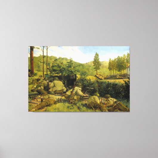 Die Schlacht um Mortain durch Keith Rocco Leinwanddruck (Vorderseite)