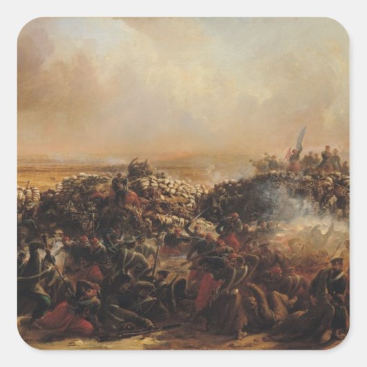 Die Schlacht um Sebastopol Quadratischer Aufkleber (Vorderseite)