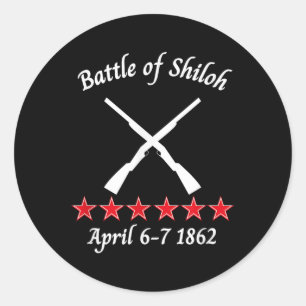Die Schlacht um Shiloh Tennessee 1862 Zivile Schla Runder Aufkleber