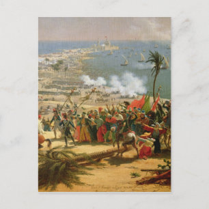 Die Schlacht von Aboukir am 25. Juli 1799 Postkarte