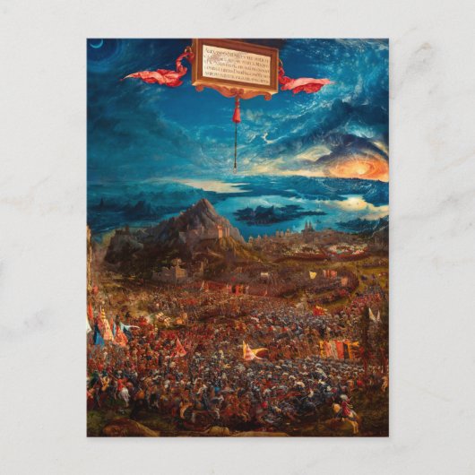 Die Schlacht von Alexander bei Issus (1529) Postkarte (Vorderseite)