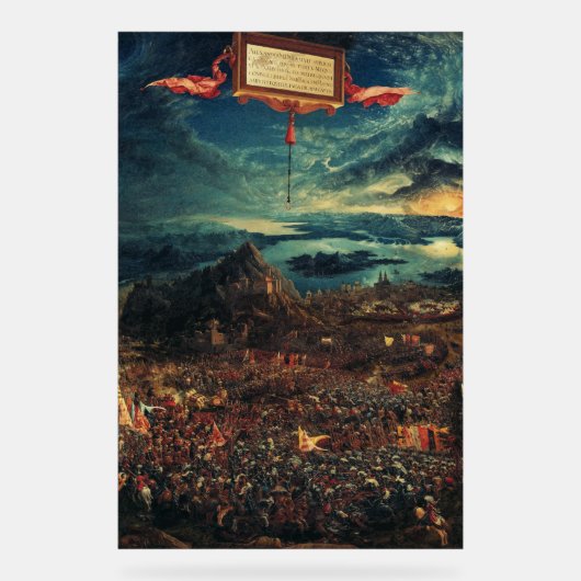 Die Schlacht von Alexander bei Issus Acrylschild (Vorderseite)