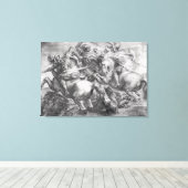 Die Schlacht von Anghiari nach Leonardo da Vinci Leinwanddruck (Insitu (Holzboden))