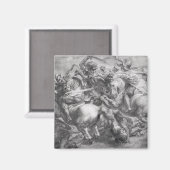 Die Schlacht von Anghiari nach Leonardo da Vinci Magnet (Vorderseite/Rückseite)