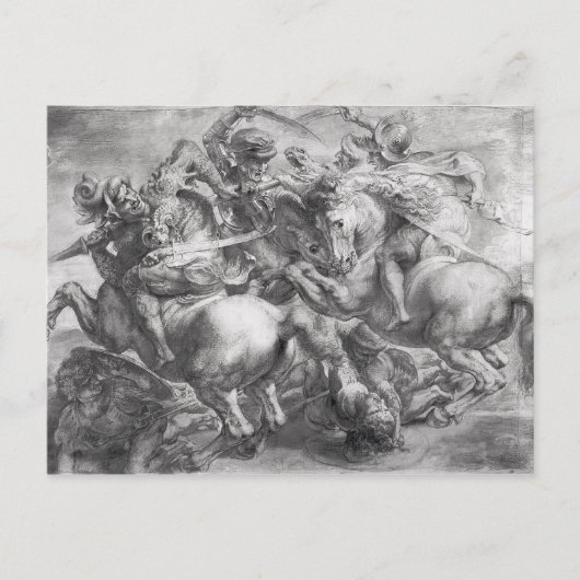 Die Schlacht von Anghiari nach Leonardo da Vinci Postkarte (Vorderseite)