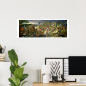 Die Schlacht von Arbela (oder Gaugamela) 331 v. Ch Poster (Heimbüro)