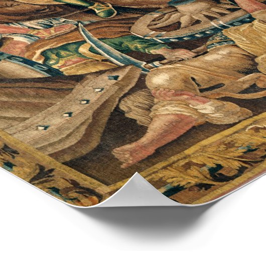 Die Schlacht von Arbelles im Jahr 33 v. Chr., Aubu Poster (Ecke)