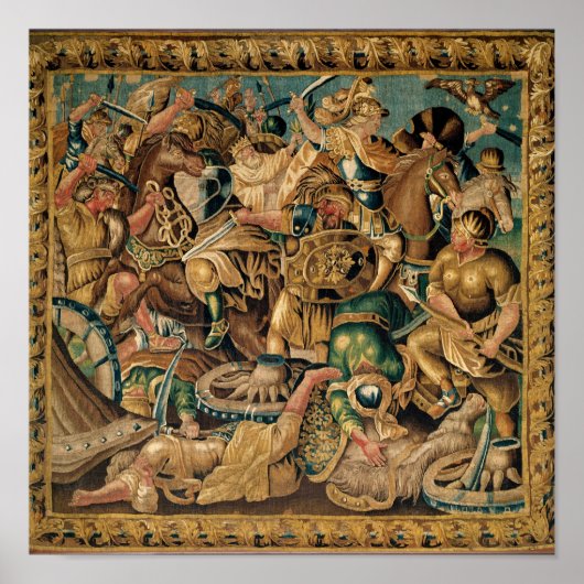 Die Schlacht von Arbelles im Jahr 33 v. Chr., Aubu Poster (Vorne)