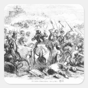 Die Schlacht von Bannockburn im Jahr 1314 Quadratischer Aufkleber