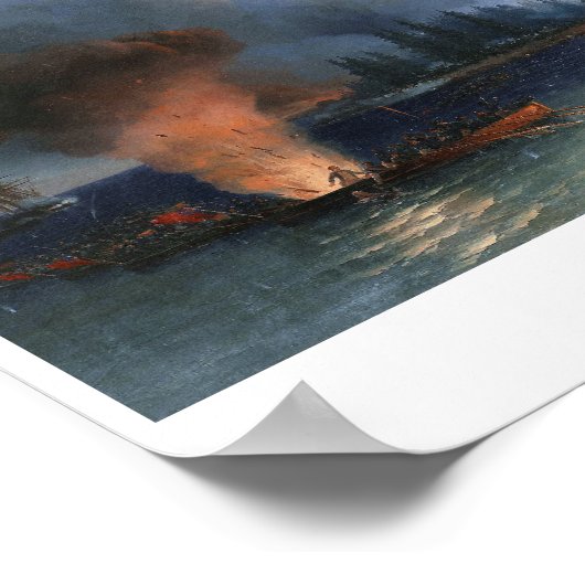 Die Schlacht von Bomarsund Ivan Aivazovsky Poster (Ecke)
