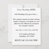 Die Schlacht von Borodino von Hess Peter von Einladung (Rückseite)