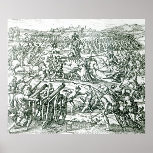 Die Schlacht von Cajamarca, 1532 Poster (Vorne)