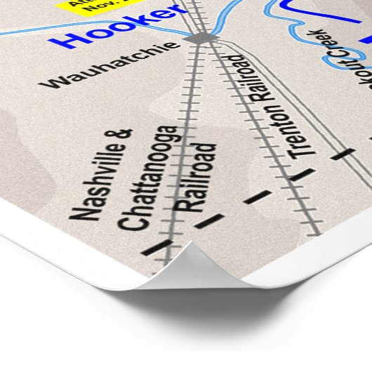 Die Schlacht von Chattanooga im Zivilen Krieg Amer Poster (Ecke)