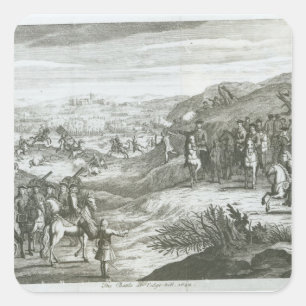 Die Schlacht von Edgehill am 23. Oktober 1642 Quadratischer Aufkleber