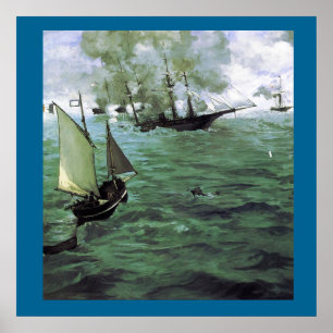 Die Schlacht von Kearsarge und Alabama Poster