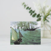 Die Schlacht von Kearsarge und Alabama Postkarte (Stehend Vorderseite)