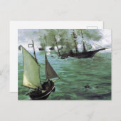 Die Schlacht von Kearsarge und Alabama Postkarte (Vorne/Hinten)