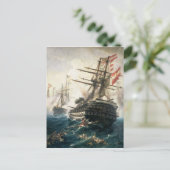 Die Schlacht von Lissa Postkarte (Stehend Vorderseite)