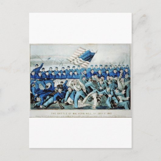 Die Schlacht von Malvern Hill, Va. 1. Juli 1862 Postkarte (Vorderseite)