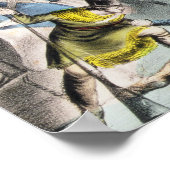 Die Schlacht von New Orleans, Pub.Nathaniel Currie Poster (Ecke)