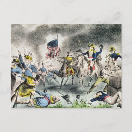 Die Schlacht von New Orleans, Pub.Nathaniel Currie Postkarte (Vorderseite)