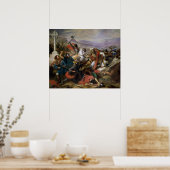 Die Schlacht von Poitiers, gewonnen von Charles Ma Poster (Küche)