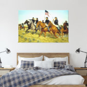 Die Schlacht von Prairie Dog Creek von Ralph Heinz Leinwanddruck (Insitu (Schlafzimmer))