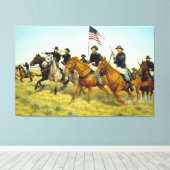 Die Schlacht von Prairie Dog Creek von Ralph Heinz Leinwanddruck (Insitu (Holzboden))