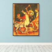 Die Schlacht von Saint George mit dem Drachen Leinwanddruck (Insitu (Holzboden))