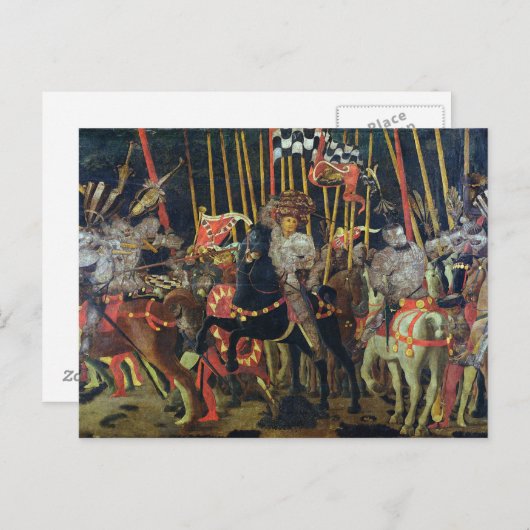 Die Schlacht von San Romano 1432, c.1456 Postkarte (Vorne/Hinten)