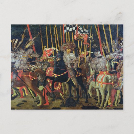 Die Schlacht von San Romano 1432, c.1456 Postkarte (Vorderseite)