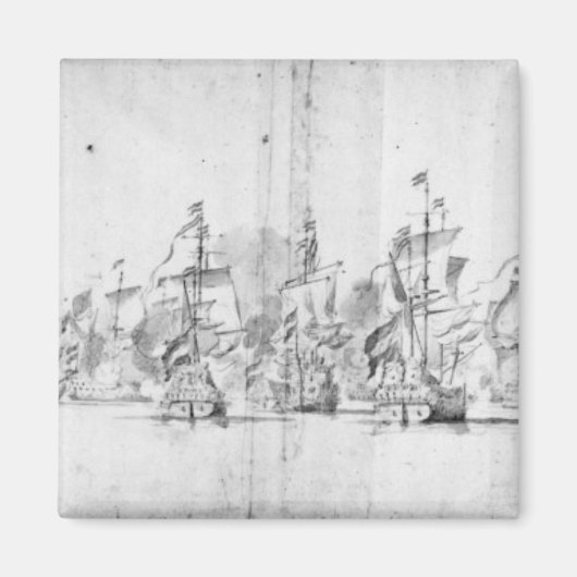 Die Schlacht von Solebay am 28. Mai 1672 Magnet (Vorne)